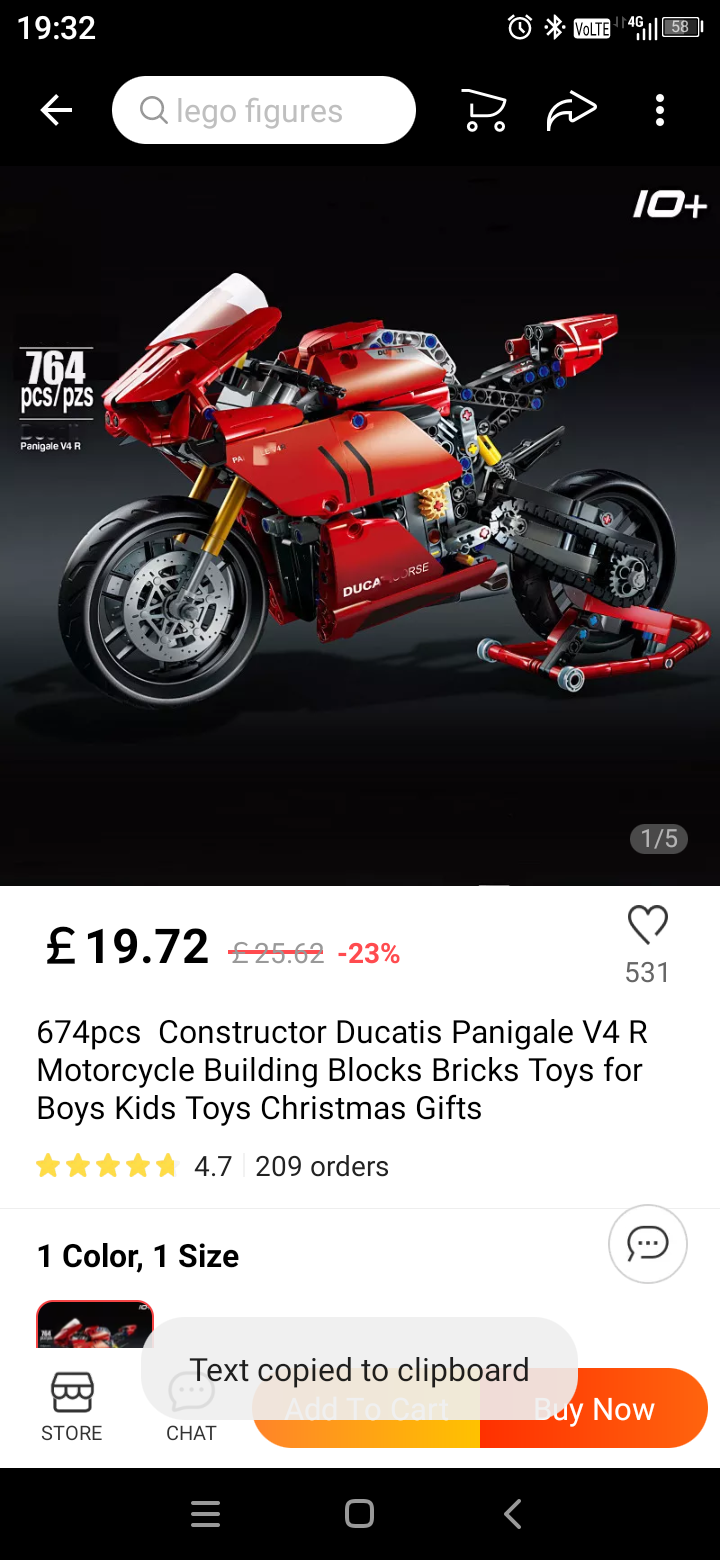 Lego Technic Panigale V4r 25 Off Argos Ducati Forum