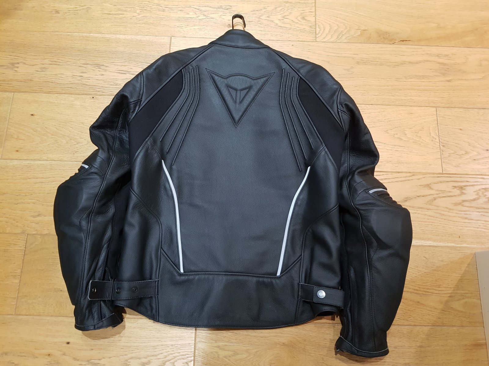 Dainese Racing D1 Jacket Black: Red Rear.jpg