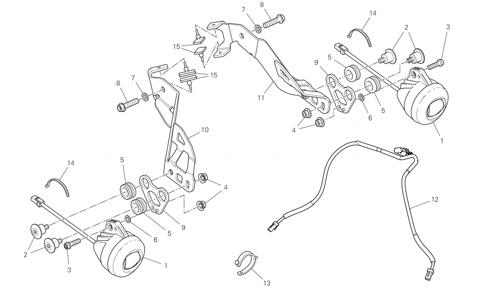 1260 - Fitting Auxiliary Lights | Ducati Forum