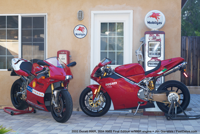 My 2002 996R with Troy Bayliiss&#039; racebike decal kit, and my 2004 998S Final Edition with...