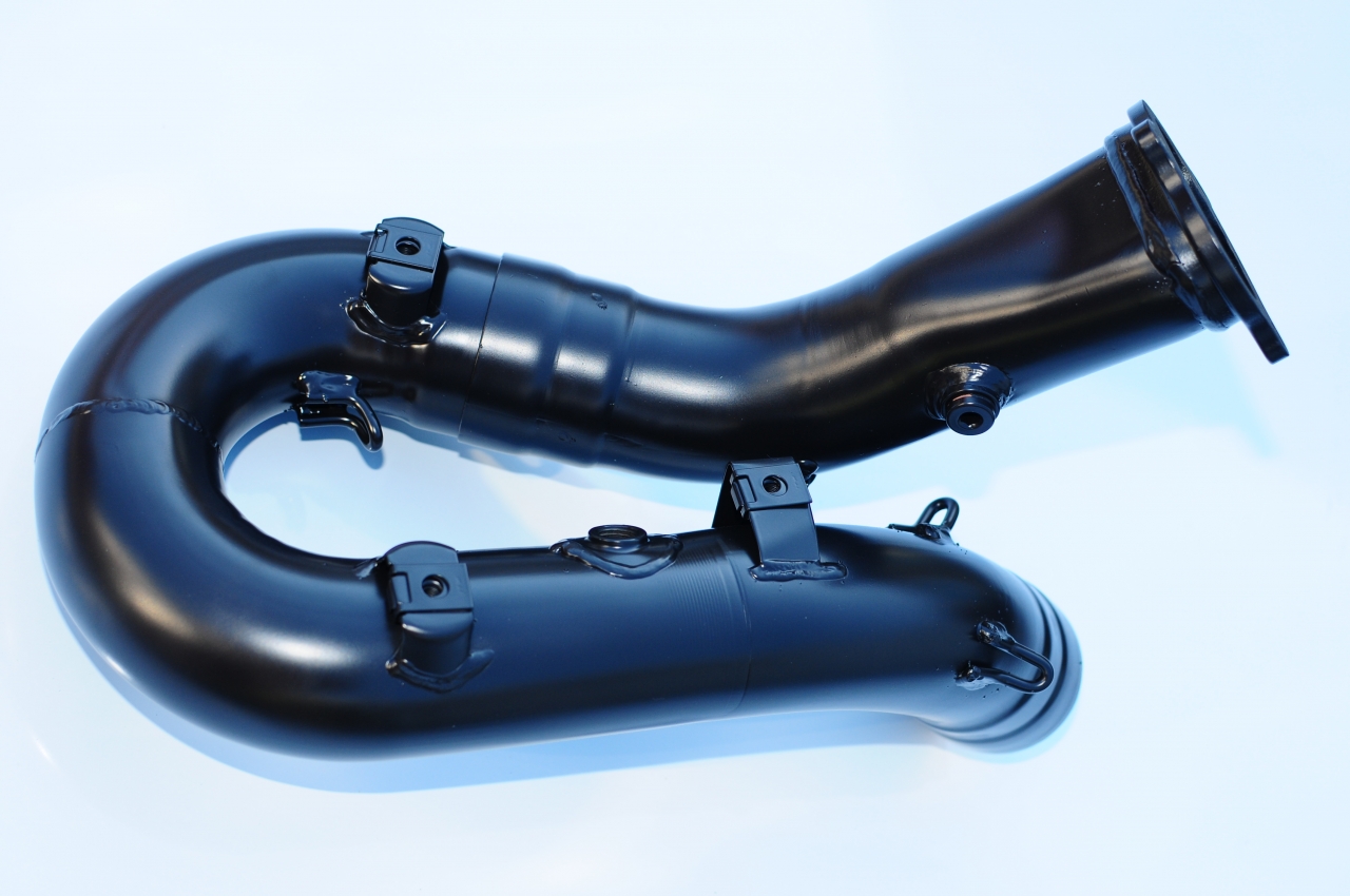 Ceramic coated rear header.