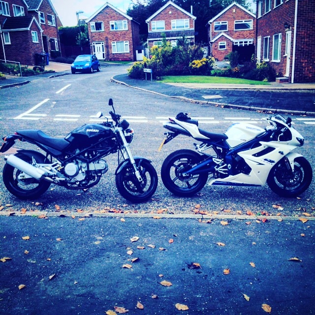 My M600 and Daryl&#039;s daytona 675