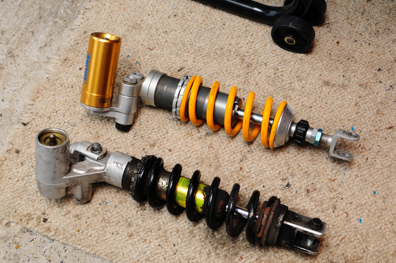 Ohlins rear shock vs standard SRAD shock