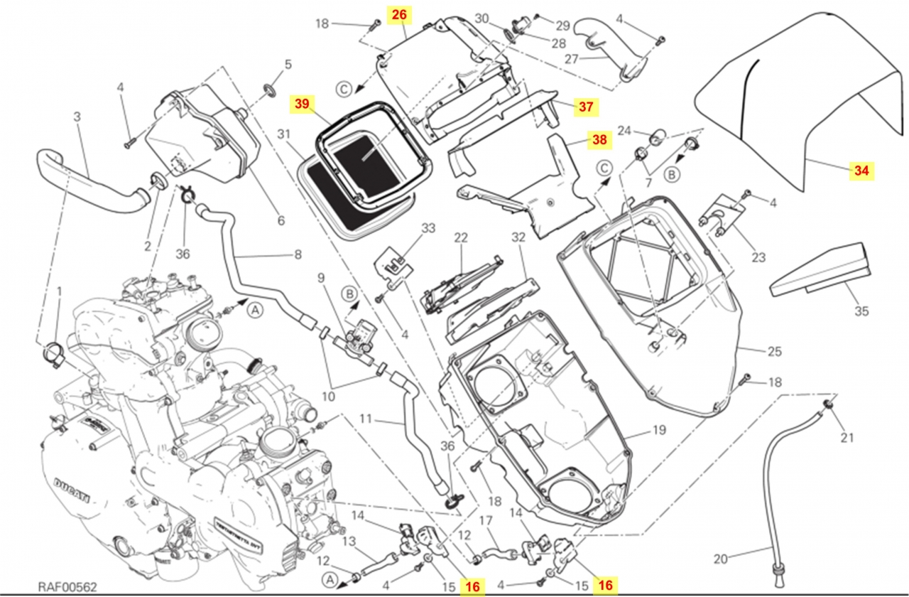 New and changed parts highlighted