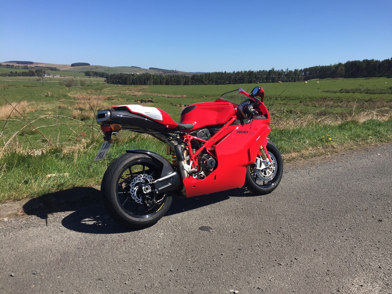 Good weather, good road (A68) and no traffic!