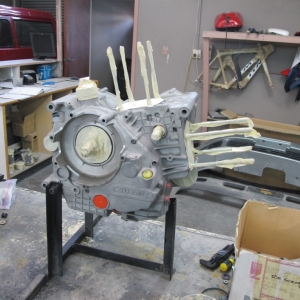 009) Full tear down after earthquake damage. Motor reassembled ready for paint. (Early 2012)