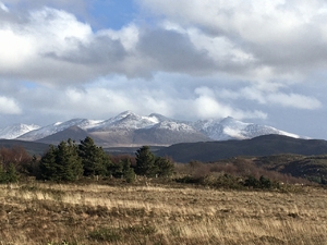 The snow capped Kerry Mountains