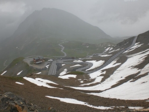 Top of Galibier. Started to snow!